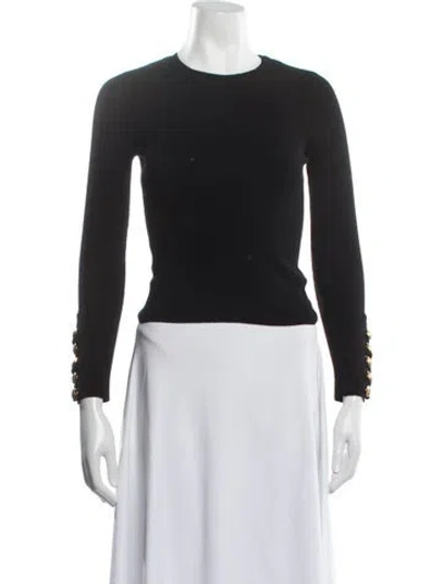 Pre-owned A.l.c Merino Wool Crew Neck Sweater In Black