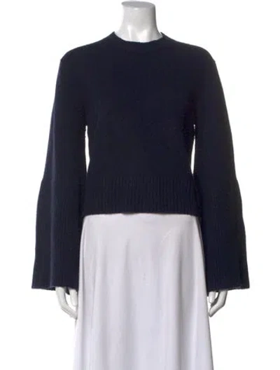 Pre-owned A.l.c Merino Wool Crew Neck Sweater In Blue