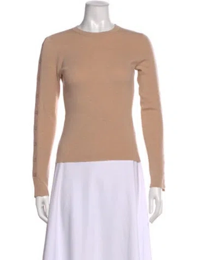 Pre-owned A.l.c Merino Wool Crew Neck Sweater In Brown