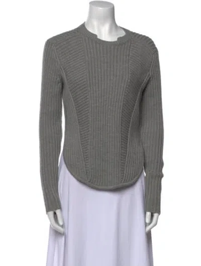 Pre-owned A.l.c Merino Wool Crew Neck Sweater In Gray