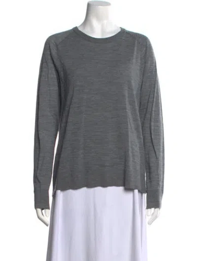 Pre-owned A.l.c Merino Wool Crew Neck Sweater In Gray