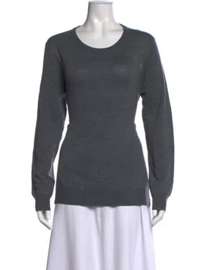 Pre-owned A.l.c Merino Wool Crew Neck Sweater In Grey