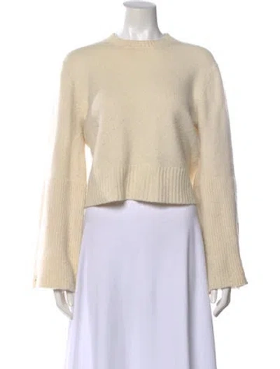 Pre-owned A.l.c Merino Wool Crew Neck Sweater In Neutral