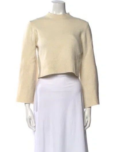 Pre-owned A.l.c Merino Wool Crew Neck Sweater In Neutral