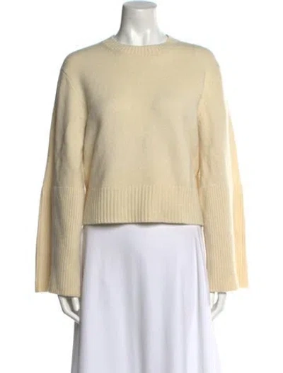 Pre-owned A.l.c Merino Wool Crew Neck Sweater In Neutral