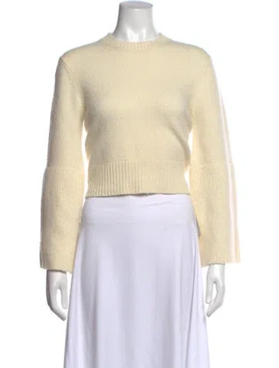 Pre-owned A.l.c Merino Wool Crew Neck Sweater In Neutral