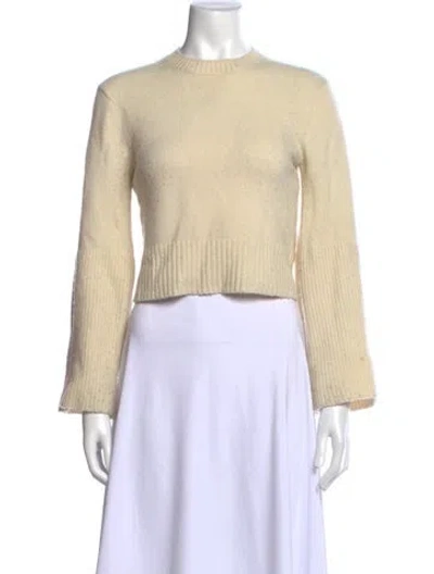 Pre-owned A.l.c Merino Wool Crew Neck Sweater In Neutral