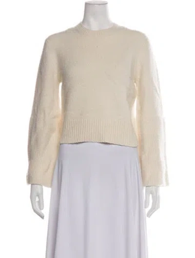 Pre-owned A.l.c Merino Wool Crew Neck Sweater In Neutrals