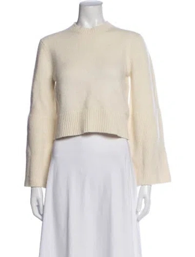 Pre-owned A.l.c Merino Wool Crew Neck Sweater In Neutrals