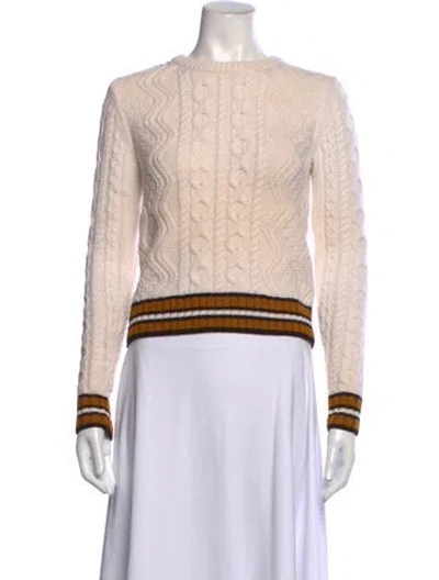 Pre-owned A.l.c Merino Wool Crew Neck Sweater In Neutrals