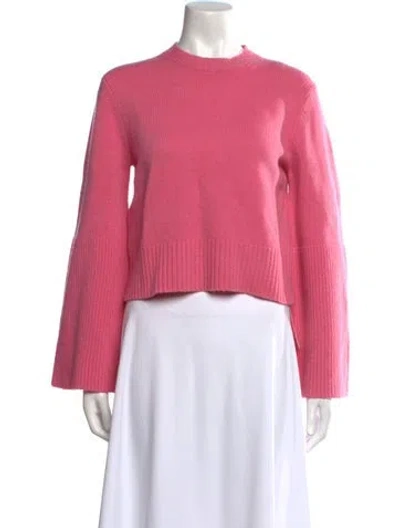 Pre-owned A.l.c Merino Wool Crew Neck Sweater In Pink