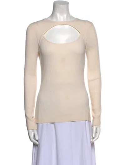 Pre-owned A.l.c Merino Wool Crew Neck Sweater In Pink