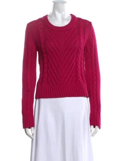 Pre-owned A.l.c Merino Wool Crew Neck Sweater In Pink