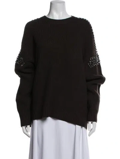 Pre-owned A.l.c Merino Wool Crew Neck Sweater W/ Tags In Brown