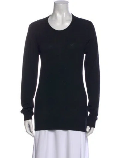 Pre-owned A.l.c Merino Wool Crew Neck Sweatshirt In Black