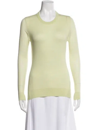 Pre-owned A.l.c Merino Wool Crew Neck Top In Green
