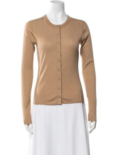 Pre-owned A.l.c Merino Wool Crew Neck Top In Neutrals