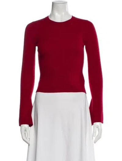 Pre-owned A.l.c Merino Wool Crew Neck Top In Red