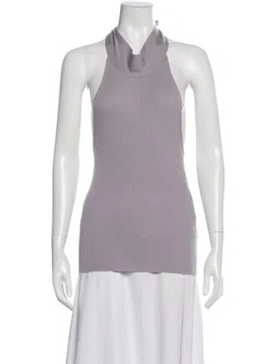 Pre-owned A.l.c Merino Wool Halterneck Top In Multi