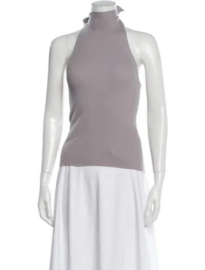 Pre-owned A.l.c Merino Wool Halterneck Top In Purple