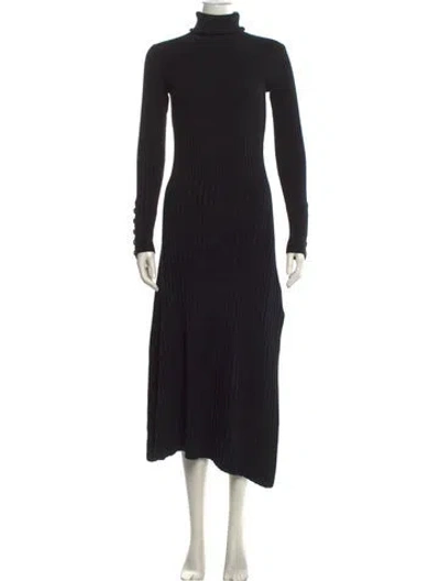 Pre-owned A.l.c Merino Wool Long Dress In Black