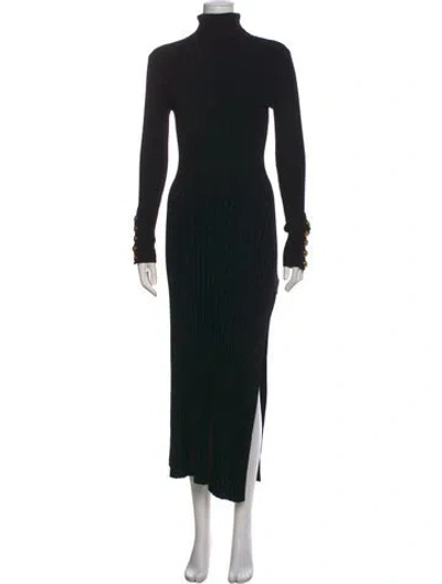 Pre-owned A.l.c Merino Wool Long Dress In Black