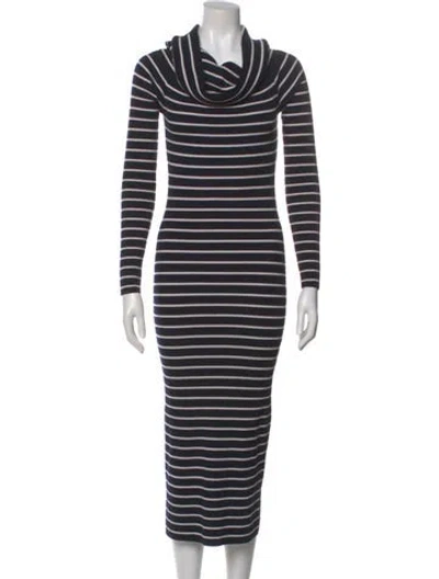 Pre-owned A.l.c Merino Wool Long Dress In Black