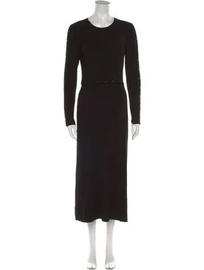 Pre-owned A.l.c Merino Wool Long Dress In Black