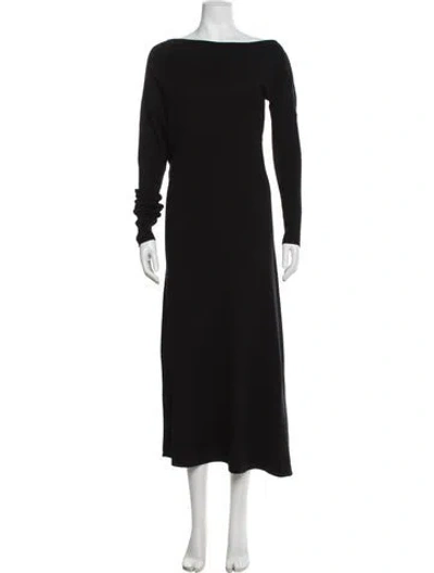 Pre-owned A.l.c Merino Wool Long Dress In Black