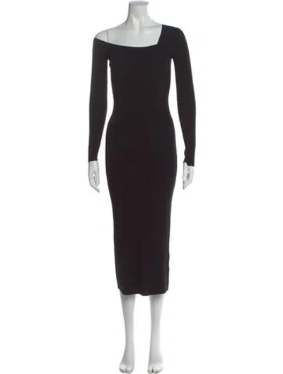 Pre-owned A.l.c Merino Wool Long Dress In Black