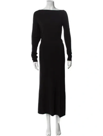 Pre-owned A.l.c Merino Wool Long Dress In Black