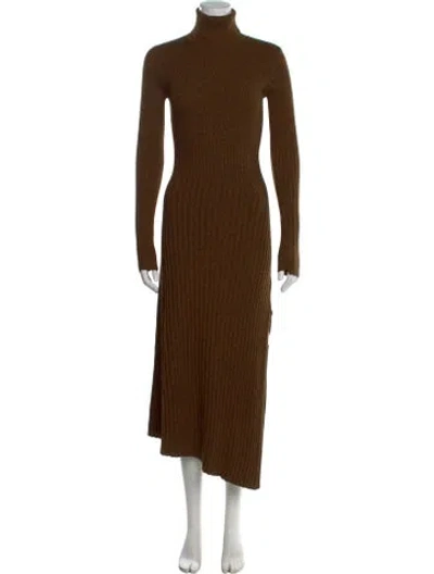 Pre-owned A.l.c Merino Wool Long Dress In Black