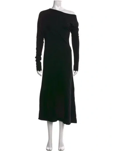 Pre-owned A.l.c Merino Wool Long Dress In Black