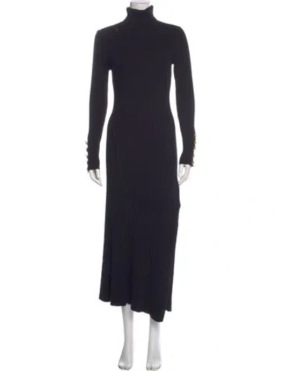 Pre-owned A.l.c Merino Wool Long Dress In Blue