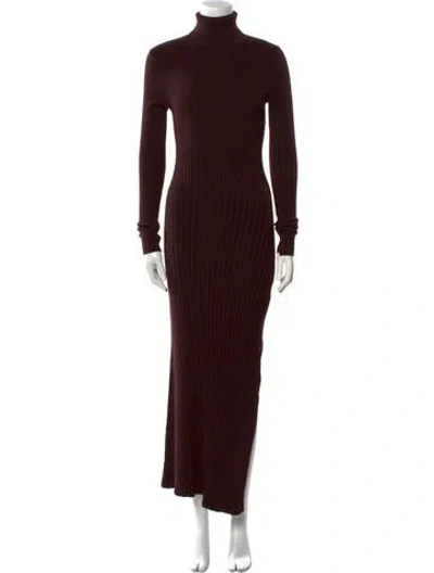 Pre-owned A.l.c Merino Wool Long Dress In Brown