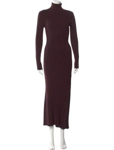 Pre-owned A.l.c Merino Wool Long Dress In Brown