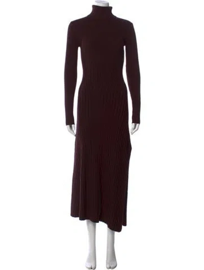Pre-owned A.l.c Merino Wool Long Dress In Brown