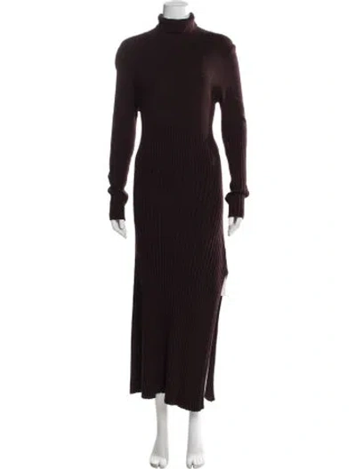 Pre-owned A.l.c Merino Wool Long Dress In Brown