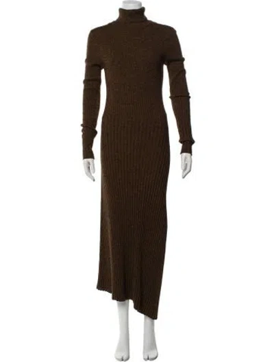Pre-owned A.l.c Merino Wool Long Dress In Brown