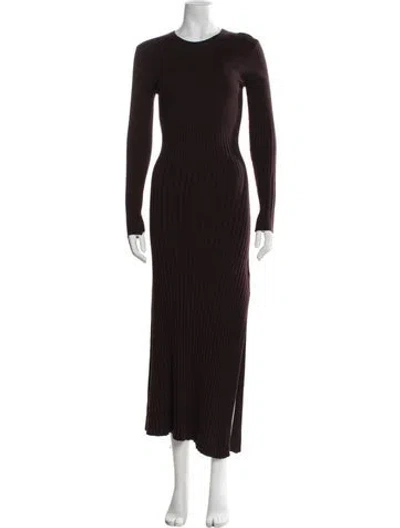 Pre-owned A.l.c Merino Wool Long Dress In Burgundy