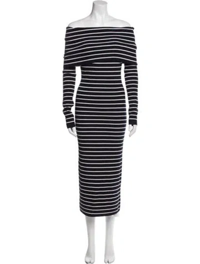 Pre-owned A.l.c Merino Wool Long Dress W/ Tags In Black