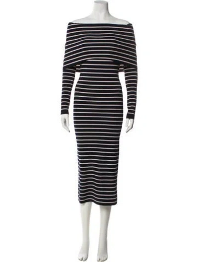 Pre-owned A.l.c Merino Wool Long Dress W/ Tags In Black