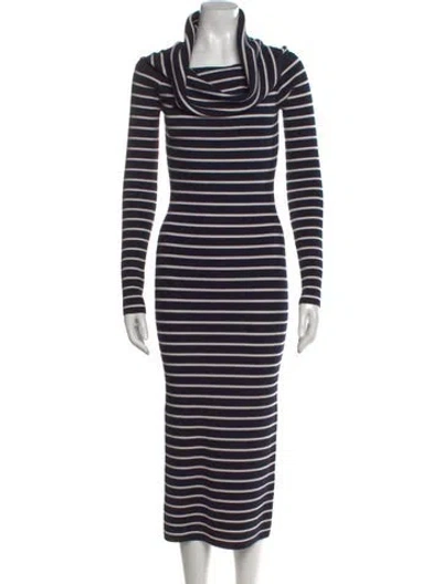 Pre-owned A.l.c Merino Wool Long Dress W/ Tags In Black