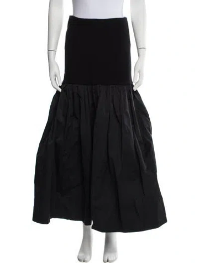 Pre-owned A.l.c Merino Wool Long Skirt W/ Tags In Black