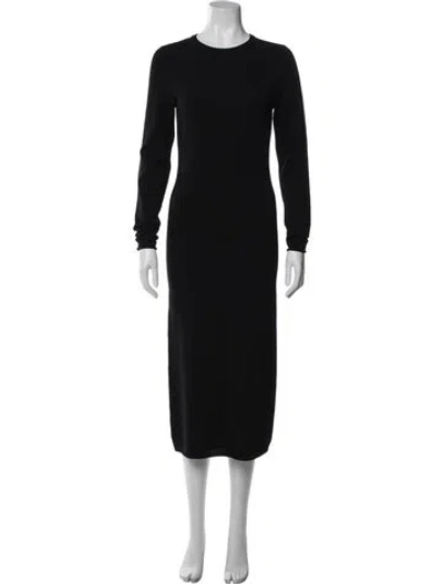 Pre-owned A.l.c Merino Wool Midi Length Dress In Black