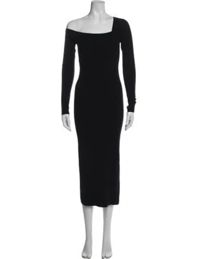 Pre-owned A.l.c Merino Wool Midi Length Dress W/ Tags In Black