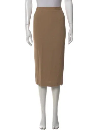 Pre-owned A.l.c Merino Wool Midi Length Skirt In Neutral