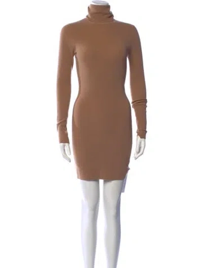 Pre-owned A.l.c Merino Wool Mini Dress In Neutrals