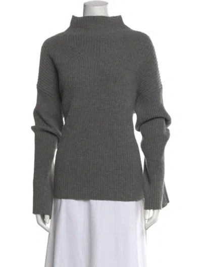 Pre-owned A.l.c Merino Wool Mock Neck Sweater In Grey