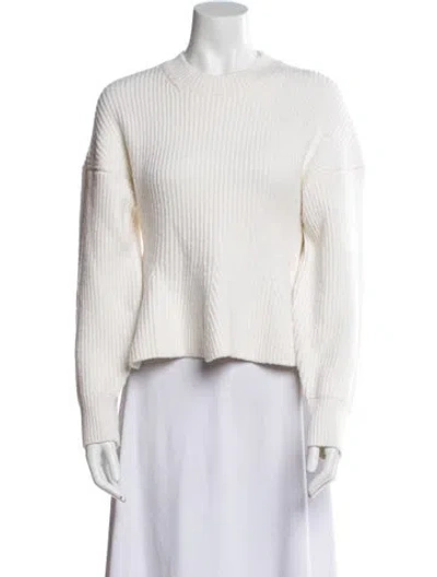 Pre-owned A.l.c Merino Wool Mock Neck Sweater In Neutral
